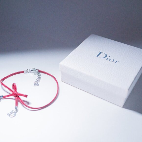 Christian Dior Logo Bow Choker - Picture 5 of 7